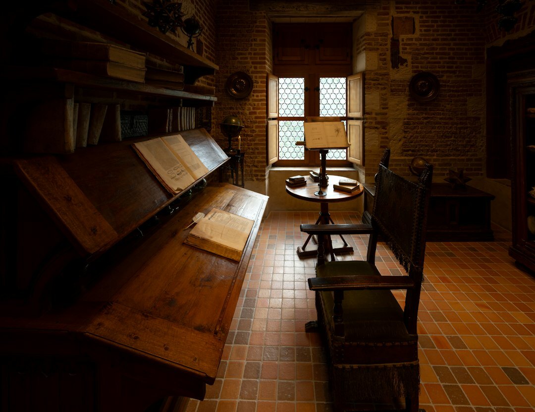 researcher studying old books
