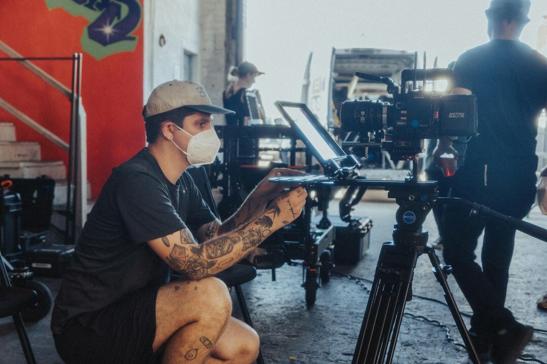 actor on film set